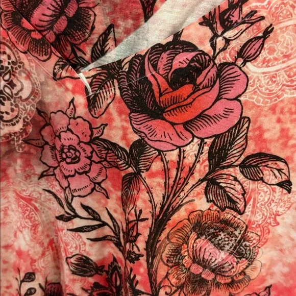 Paisley tie dye XL shirt v neck appropriate behavior 570 - Picture 3 of 6